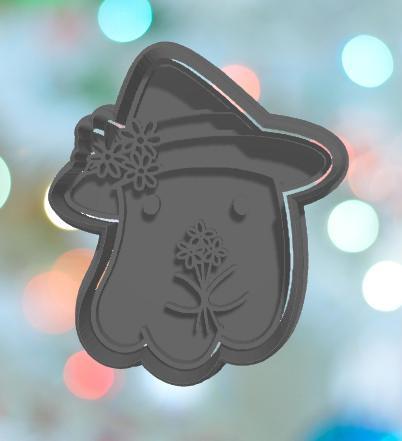 Halloween Floral Witchy Ghost Cookie Cutter