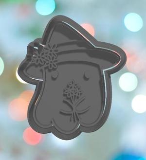 Halloween Floral Witchy Ghost Cookie Cutter
