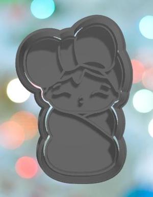 Baby Shower Swaddle Baby Girl  Cookie Cutter