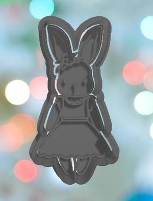 Baby Shower Plush Bunny Cookie Cutter