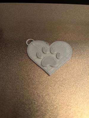 Hundepfote als Schlüsselanhänger