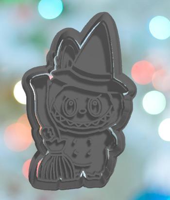 Halloween Witch Labubu Cookie Cutter