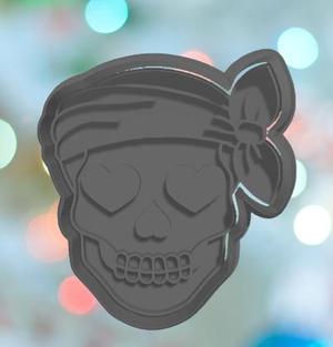 Halloween Groovy Skull Cookie Cutter