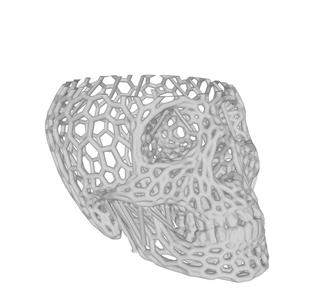 Voronoi Skull - Pencil holder