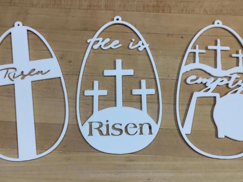 Easter Egg Wall/Window Ornament - set of 3