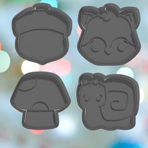 Fall Forest Animals Cookie Cutter Set