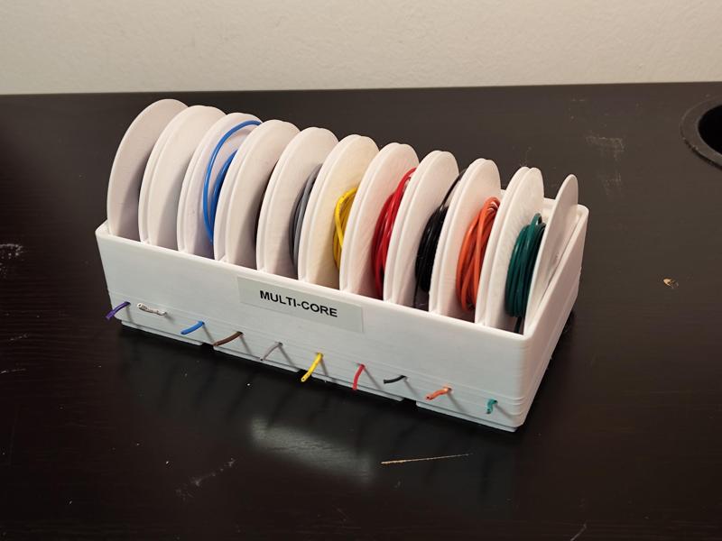 Gridfinity 70mm wire spool holder