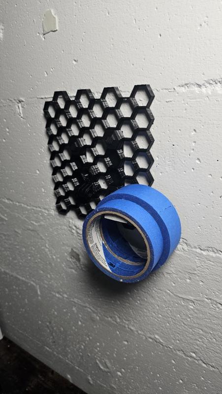 honeycomb tape wall mount