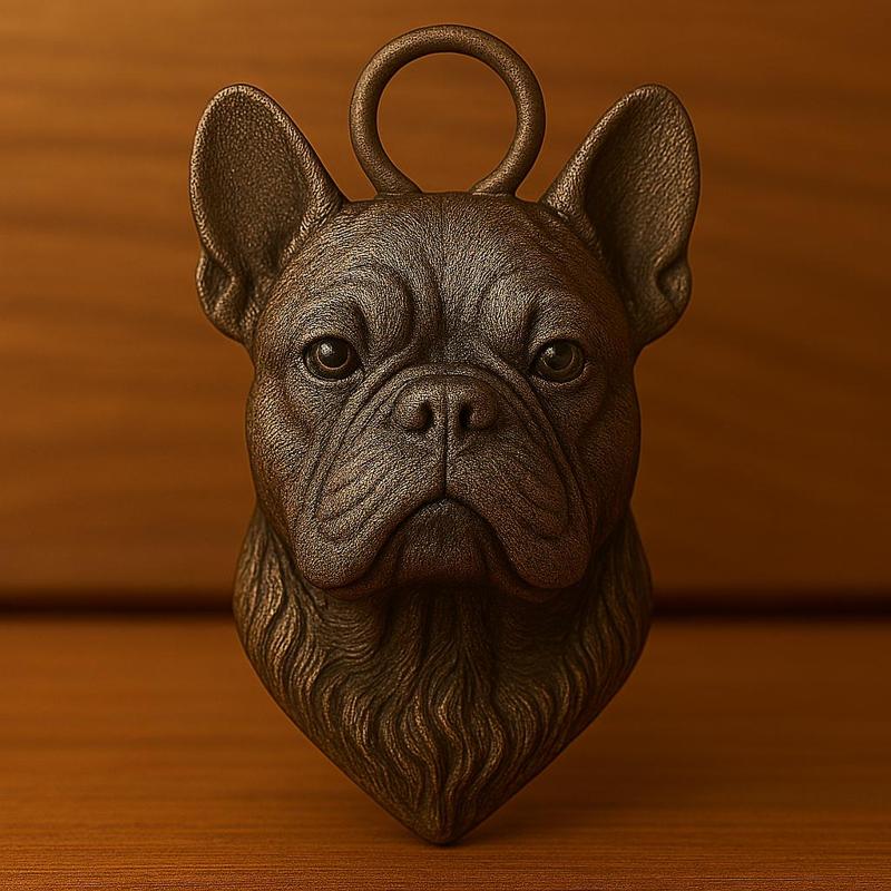 Bulldog frances keychain
