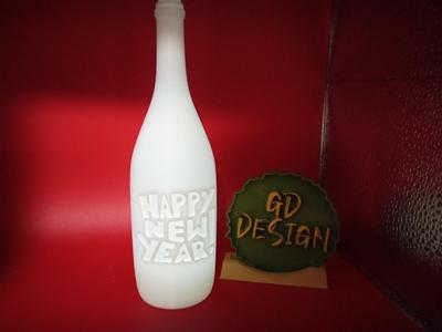 Happy And Crappy New Year Wine Bottle Light