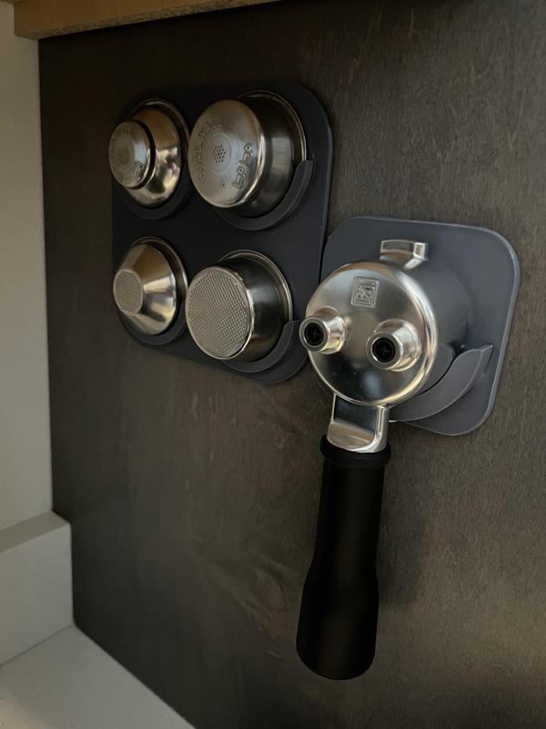 4x 54 mm Filter Basket Wall Holder