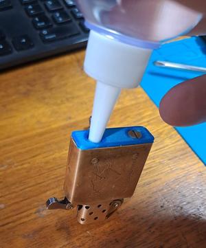 Zippo Lighter Base Plate With hole for refilling