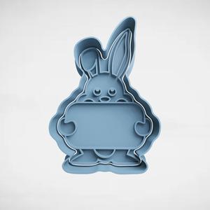 easter bunny with poster