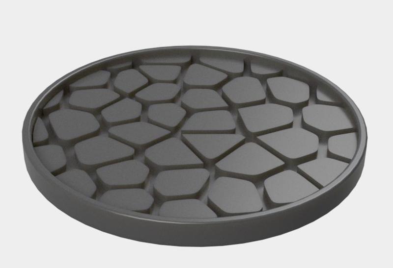 Voronoi Pebble Coaster Desktop Mug Holder Surface Protector