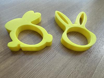 Two bunny easter egg holders