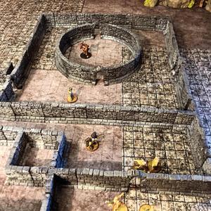 Interior Dungeon Walls:18 Walls, scatter and modular with 6x2mm Magnet Slots