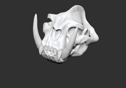 Saberbeast skull for wargaming