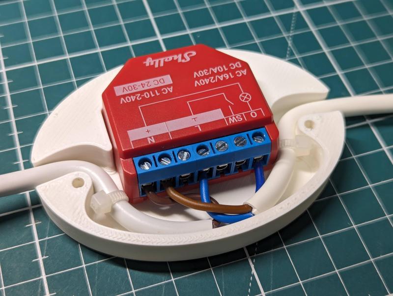 Shelly 1PM, 2PM mid-cable case