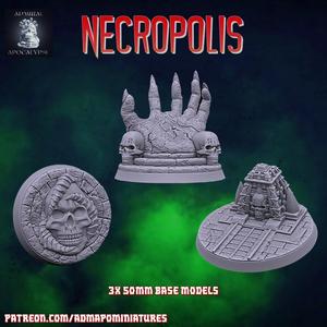 Necropolis 3*50mm Base Set (Pre-supported)