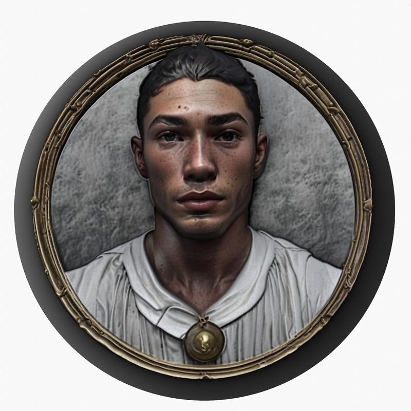 Ezra Miller medallion pendant