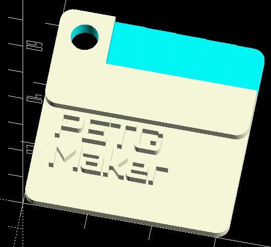 SCAD material swatch with three lines