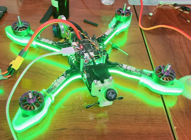 Rotor Riot TANQ TPU Arm Protector w/ Fly High FPV LED Strip Channel