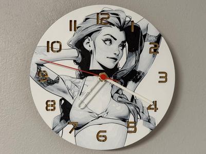 wall / desk clock Leaque of Legends Jinx HueForge