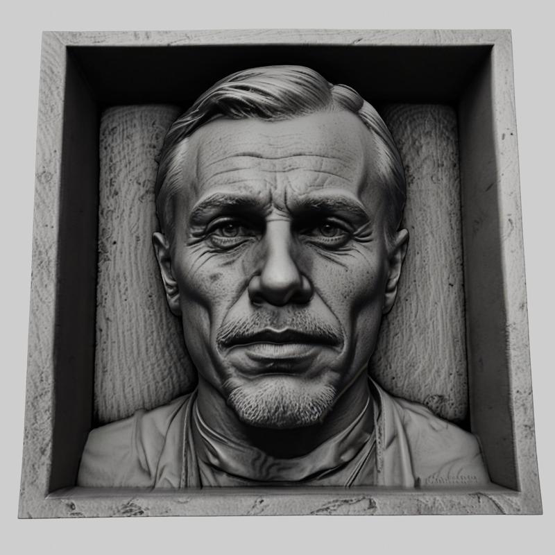 Christoph Waltz head relief actor