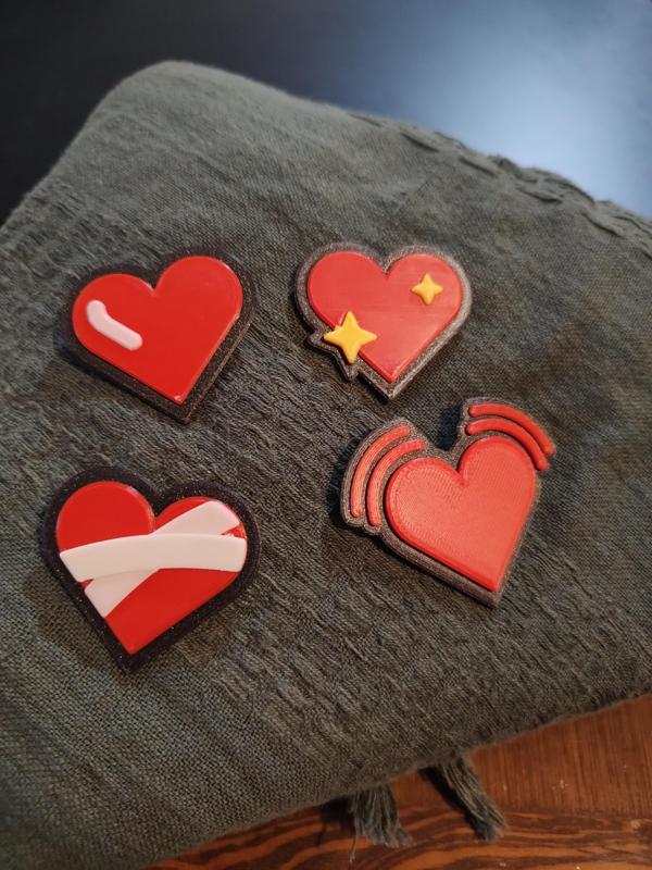 Emoji Heart Pins