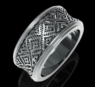 Band ring with decorations - Band ring with decorations