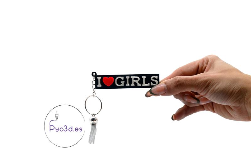 I LOVE GIRLS KEYRING MILFSHAKES