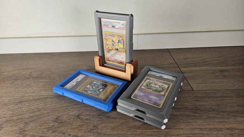 Slab stand - PSA Slab Bumper with stand - Pokemon card Stand