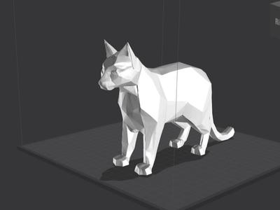 Low poly cat
