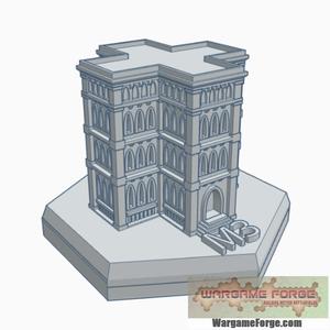 Gothic Building 3 Hex Map Scale HMSG003