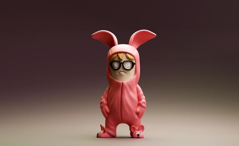 Ralphie in a bunny costume