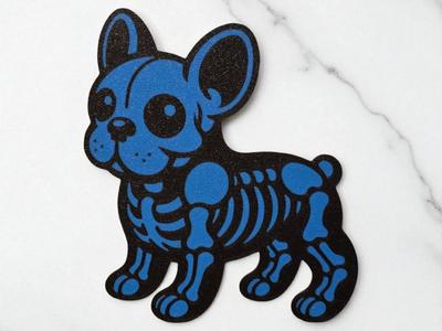 Frenchie Skeleton Wall Art