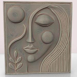 Wall Decor Basrelief Women Mask -6