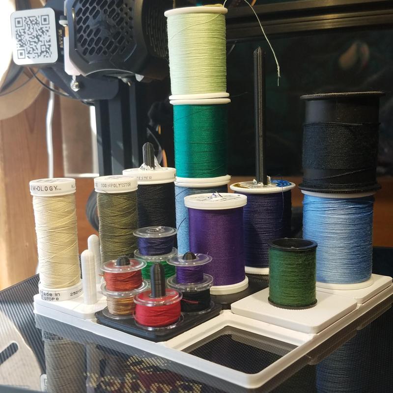 Gridfinity Thread and Bobbin Spool Holder (NO Supports)