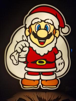 Super Mario Christmas Lightbox Led Lamp
