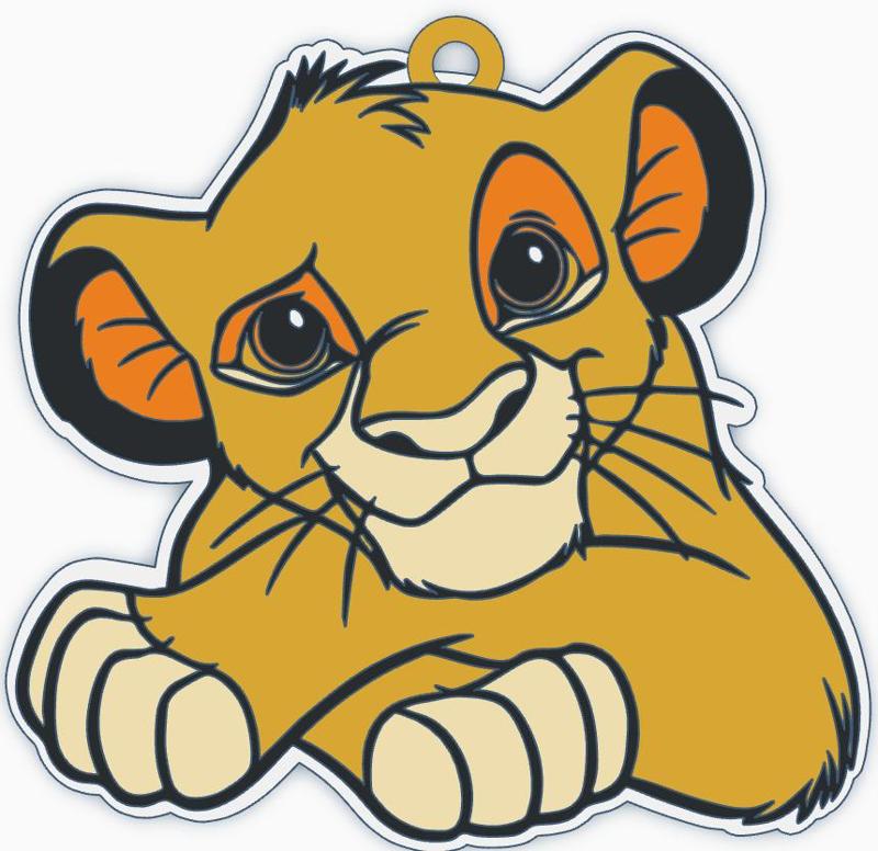 Simba cub keychain. The lion king.