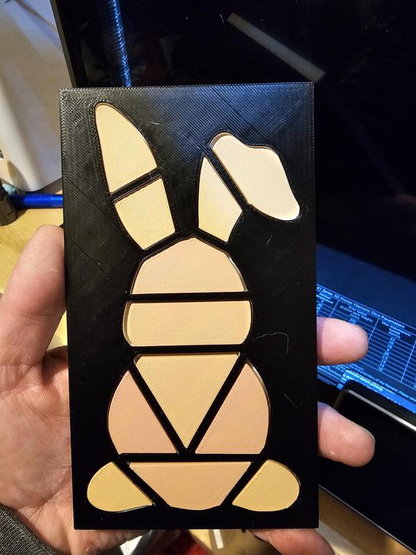 Simple Bunny Puzzle Board