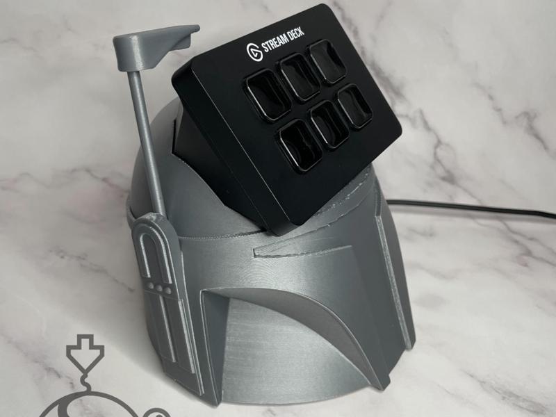 Boba Helmet Stream Deck Mini Mount
