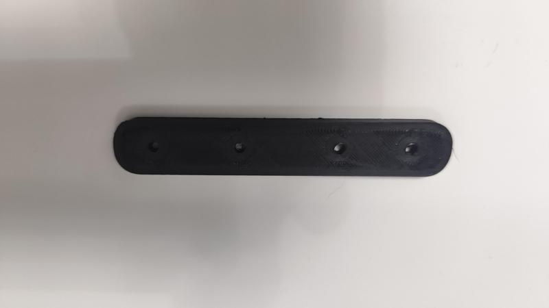 Straight plate 10cm with 4 threaded holes