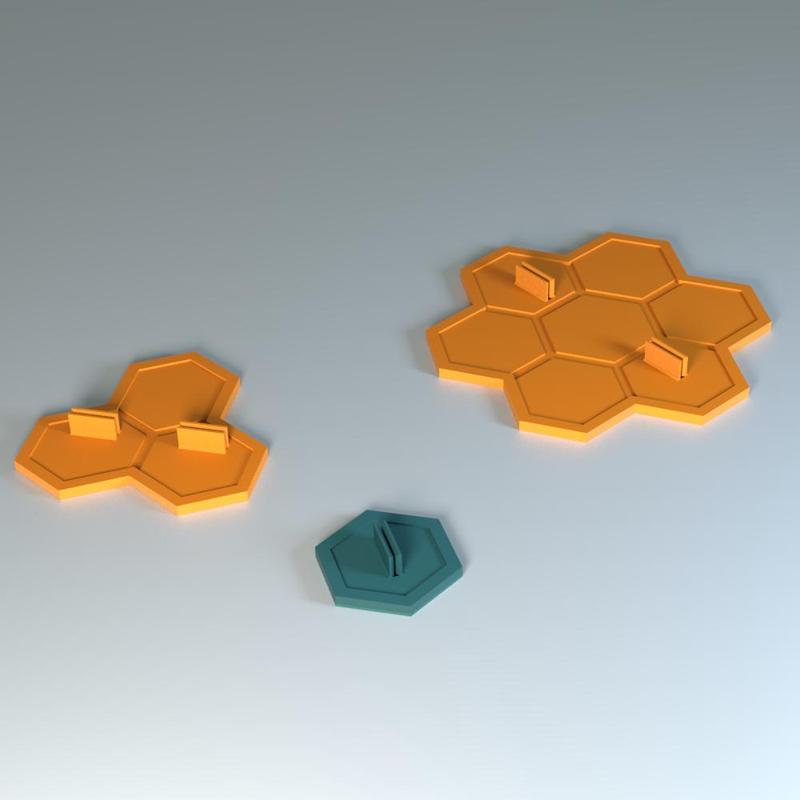 Hex Battlemat Paper Standee Bases