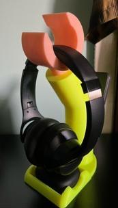 Mini-figure Headphone stand w/battery slot
