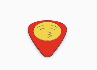 Kissy Face Emoji Guitar Pick