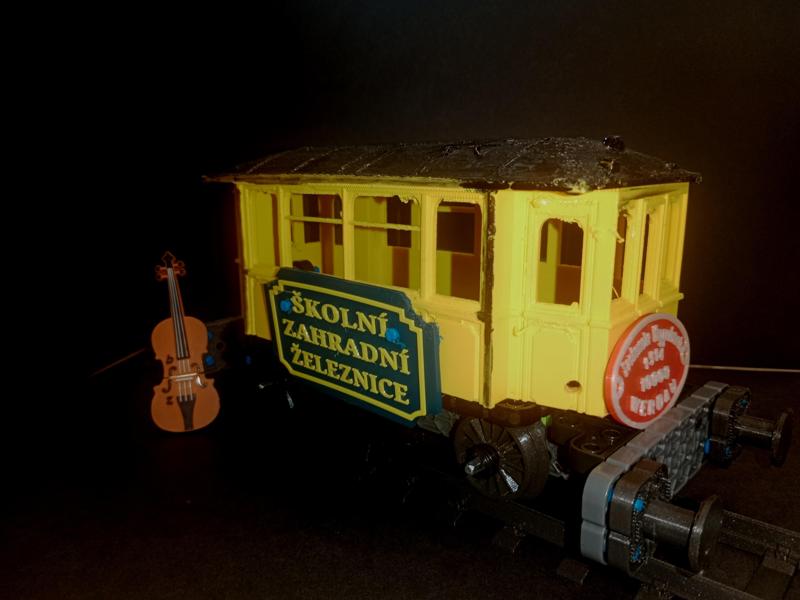 Vagón školní zahradní železnice.