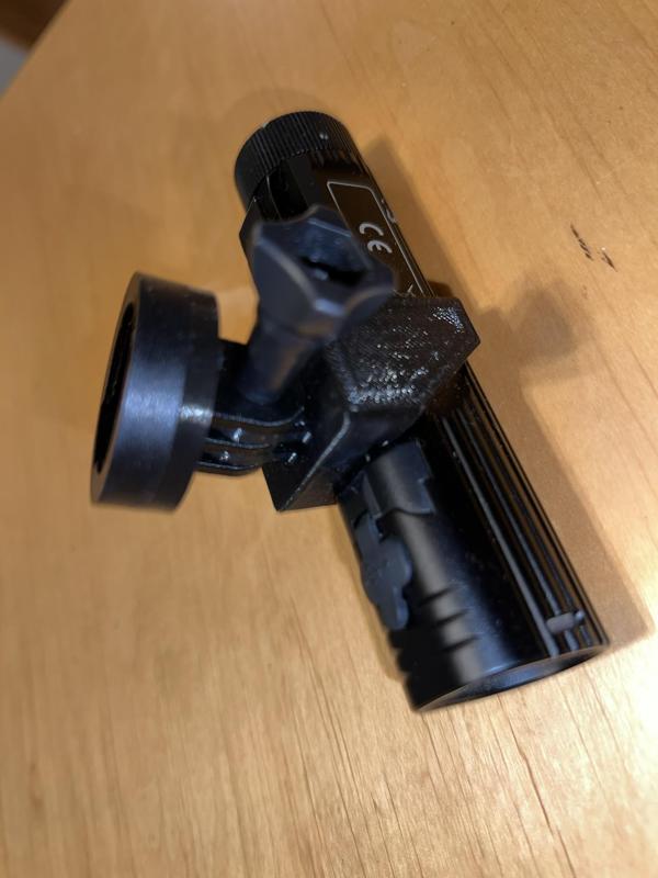 Holder Fenix BC26R flashlight for Garmin holder