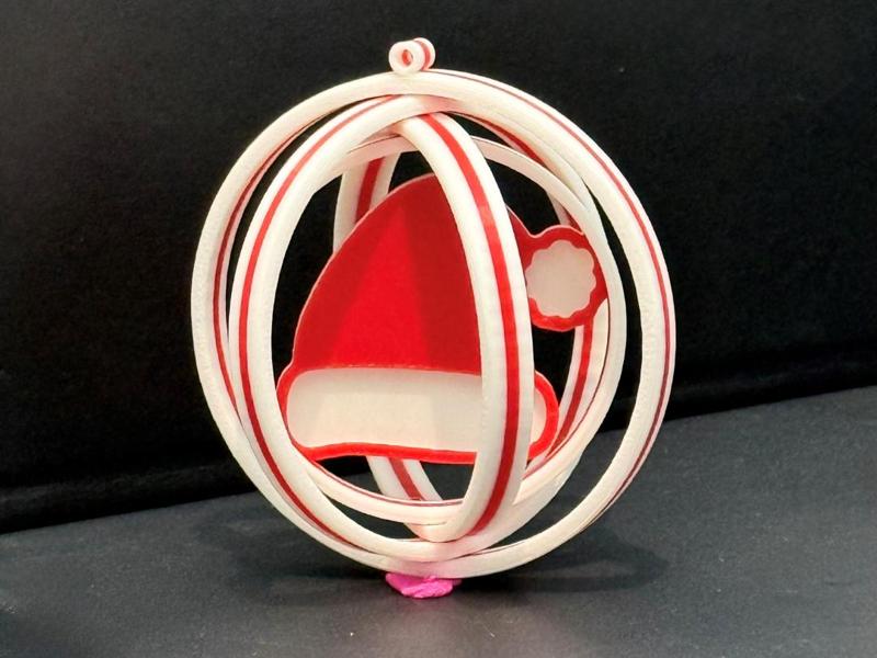Christmas Bauble Decoration - Santa Hat