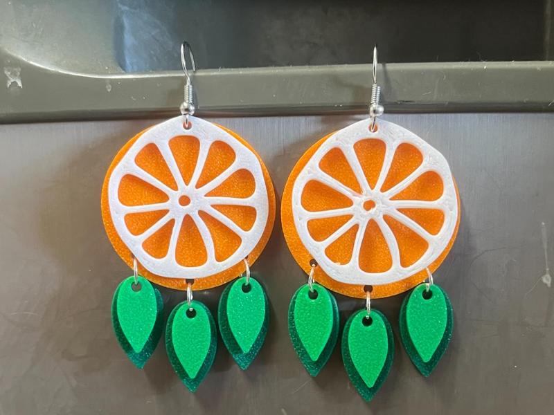orange earrings